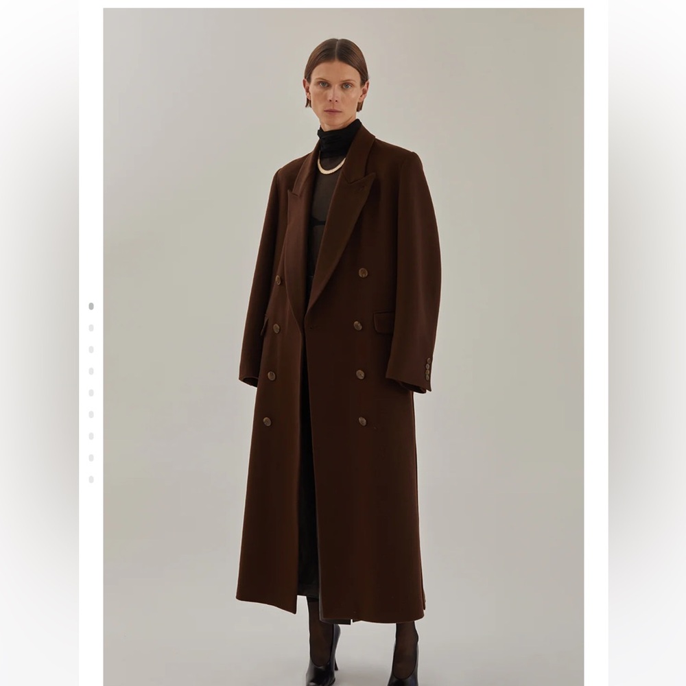 Heirlome chocolate brown cashmere coat